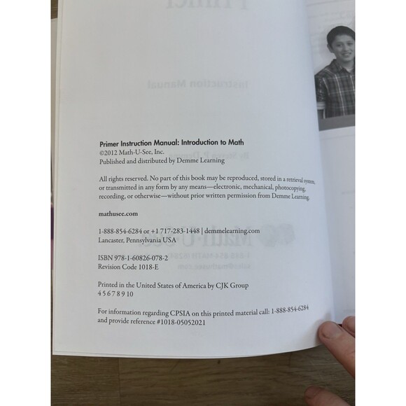 Primer Instruction Manual : Introduction to Math by Math-U-See (2012, Hardcover) - Picture 2 of 8